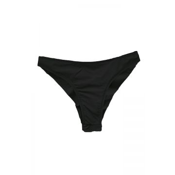 Slip de baie dama, Liam, cu talie medie si croi brazilian, Negru