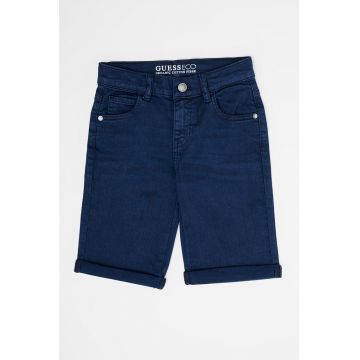 Bermude de denim cu talie medie