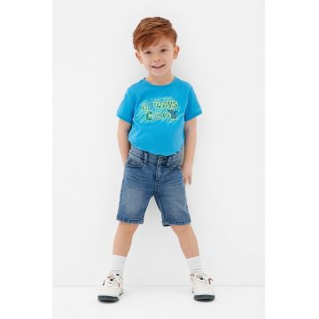 Bermude din denim cu aspect decolorat