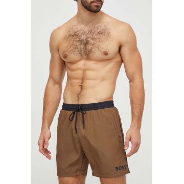 BOSS pantaloni scurti de baie culoarea maro