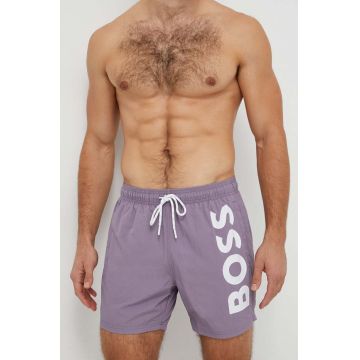 BOSS pantaloni scurti de baie culoarea violet