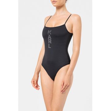 Costum de baie intreg cu imprimeu logo