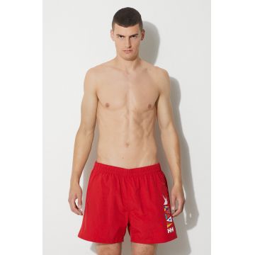 Helly Hansen pantaloni scurți de baie Cascais Trunk barbati, culoarea rosu 34031.163-RED Helly Hansen pantaloni scurți de baie Cascais Trunk barbati, culoarea rosu 34031.163-RED