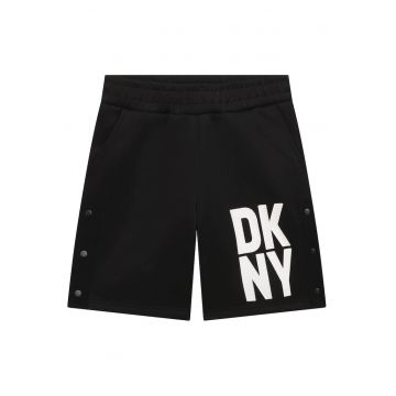 Pantaloni scurti cu slituri cu capse