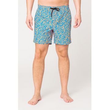 Pantaloni scurti de baie cu imprimeu si buzunare laterale