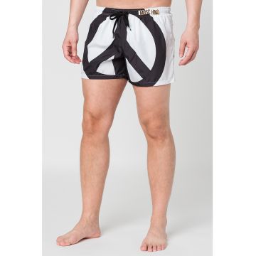 Pantaloni scurti de baie cu imprimeu supradimensionat