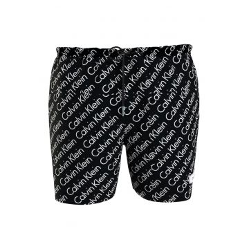 Pantaloni scurti de baie cu monograma si snur