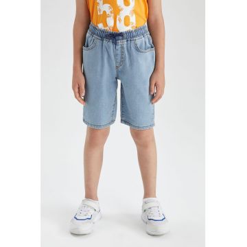 Pantaloni scurti de denim cu 5 buzunare