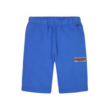 Pantaloni scurti din amestec de bumbac organic cu logo