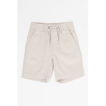 Pantaloni scurti din amestec de in cu snur