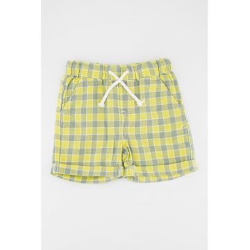 Pantaloni scurti din amestec de in cu talie elastica