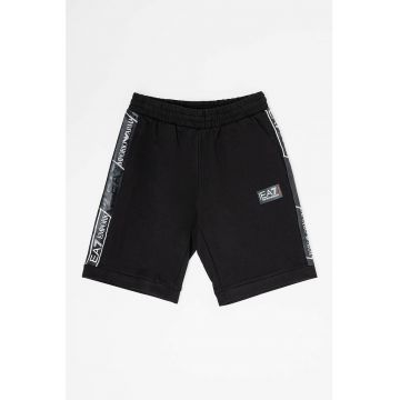 Pantaloni scurti din bumbac cu detalii logo