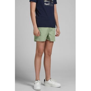 Pantaloni scurti din bumbac cu snur de ajustare in talie