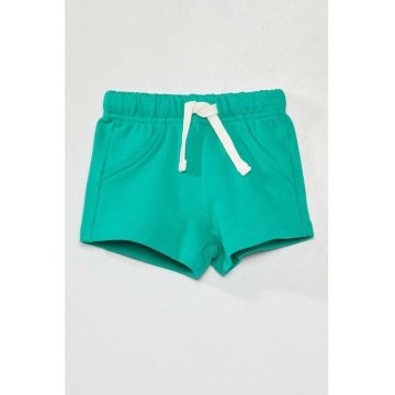 Pantaloni scurti din bumbac cu snur de ajustare Pantaloni scurti din bumbac cu snur de ajustare