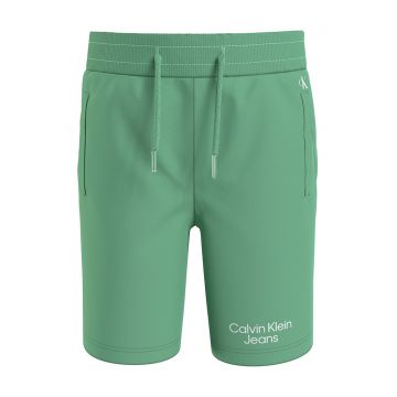 Pantaloni scurti slim fit din amestec de bumbac organic