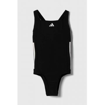 adidas Performance costum de baie dintr-o bucată pentru copii culoarea negru