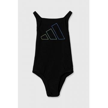 adidas Performance costum de baie dintr-o bucată pentru copii culoarea negru