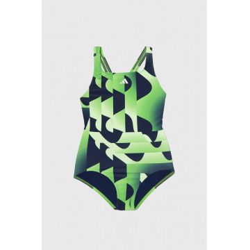 adidas Performance costum de baie dintr-o bucată pentru copii culoarea verde