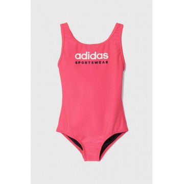 adidas Performance costum de baie dintr-o bucată pentru copii SPW UBSUIT KIDS culoarea roz