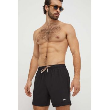 BOSS pantaloni scurti de baie culoarea negru BOSS pantaloni scurti de baie culoarea negru