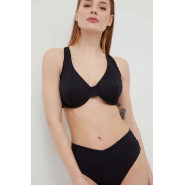 Hollister Co. sutien de baie culoarea negru, cupa moale