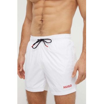 HUGO pantaloni scurti de baie culoarea alb, 50469304