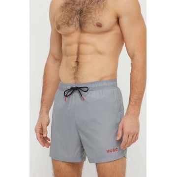 HUGO pantaloni scurti de baie culoarea gri HUGO pantaloni scurti de baie culoarea gri