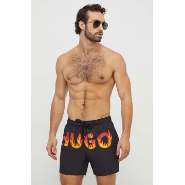 HUGO pantaloni scurti de baie culoarea negru HUGO pantaloni scurti de baie culoarea negru