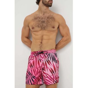HUGO pantaloni scurti de baie culoarea roz HUGO pantaloni scurti de baie culoarea roz