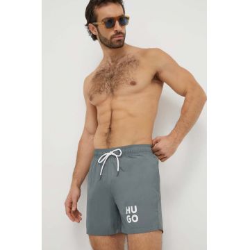 HUGO pantaloni scurti de baie culoarea verde HUGO pantaloni scurti de baie culoarea verde