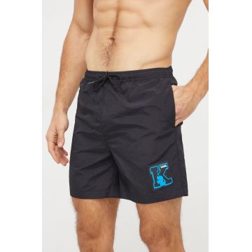 Karl Lagerfeld pantaloni scurti de baie culoarea negru