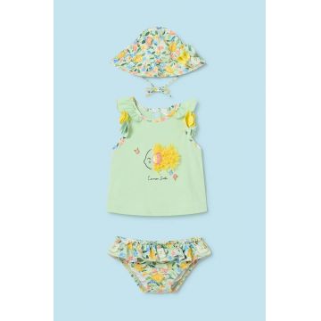 Mayoral Newborn costum de baie din două piese pentru bebelusi culoarea verde