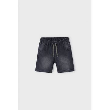 Pantaloni scurti de denim cu aspect decolorat