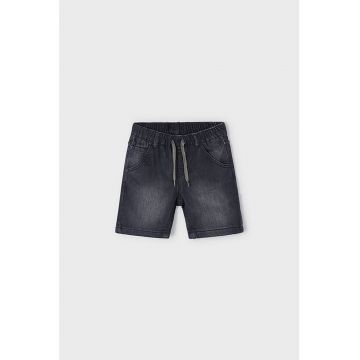 Pantaloni scurti de denim cu aspect decolorat