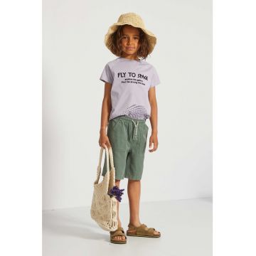 Pantaloni scurti din bumbac cu talie elastica Pantaloni scurti din bumbac cu talie elastica