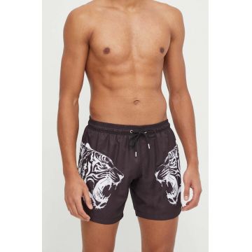 PLEIN SPORT pantaloni scurti de baie culoarea negru