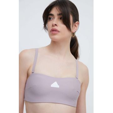 adidas sutien de baie culoarea violet, cupă ușor rigidizată IR9641