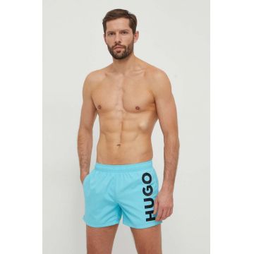 HUGO pantaloni scurți de baie culoarea turcoaz 50513980