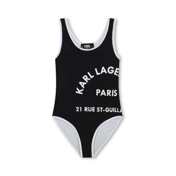 Karl Lagerfeld costum de baie dintr-o bucată pentru copii culoarea negru