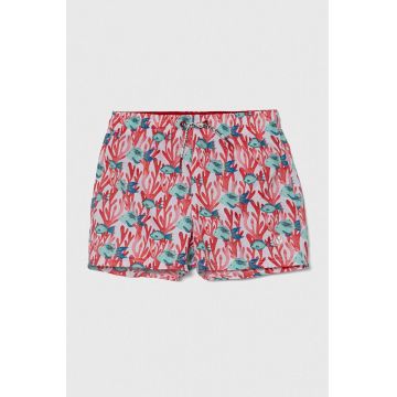 Pepe Jeans pantaloni scurti de baie copii FISHCORAL SWIMSHORT culoarea rosu