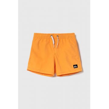 Quiksilver pantaloni scurti de baie copii SOLID YTH 14 culoarea portocaliu