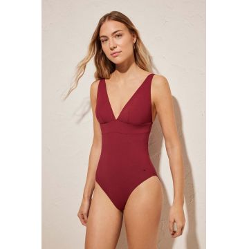 women'secret costum de baie dintr-o bucată PERFECT FIT 1 culoarea rosu, cupa usor rigidizata, 5527092
