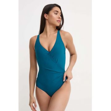 Aqua Speed costum de baie dintr-o bucată culoarea verde, cupa rigidizata