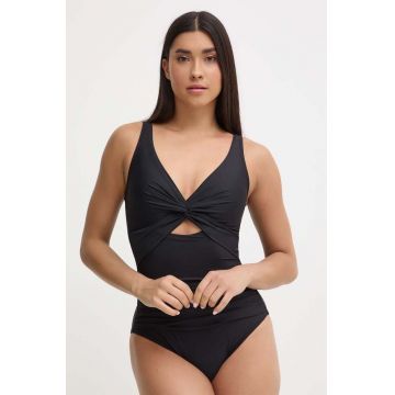 Dkny costum de baie dintr-o bucată culoarea negru, cupa usor rigidizata, DI4MS518