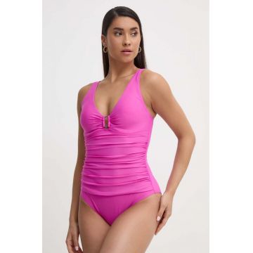 Dkny costum de baie dintr-o bucată culoarea roz, cupa usor rigidizata, DI4MS566