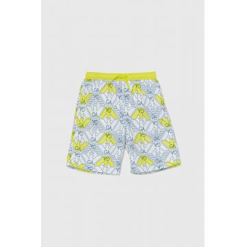 Emporio Armani pantaloni scurti de baie copii culoarea galben Emporio Armani pantaloni scurti de baie copii culoarea galben