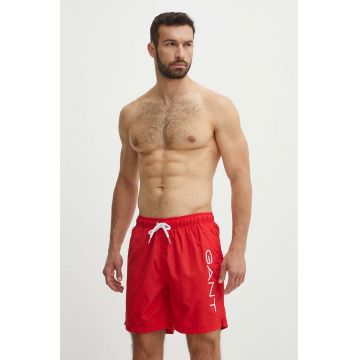 Gant pantaloni scurti de baie culoarea rosu