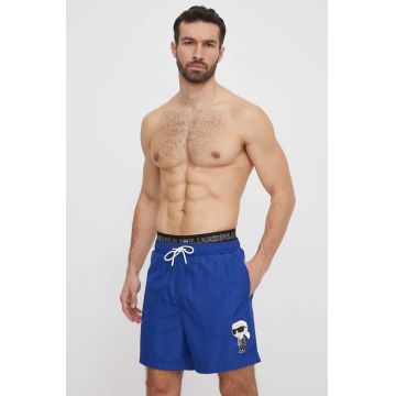 Karl Lagerfeld pantaloni scurti de baie culoarea albastru marin