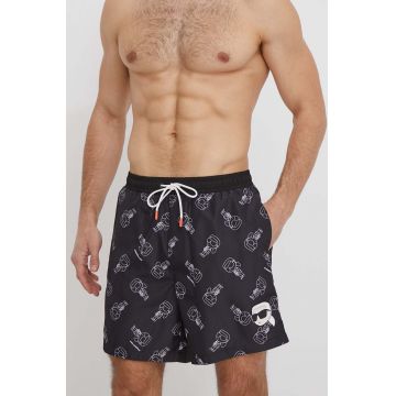 Karl Lagerfeld pantaloni scurti de baie culoarea negru