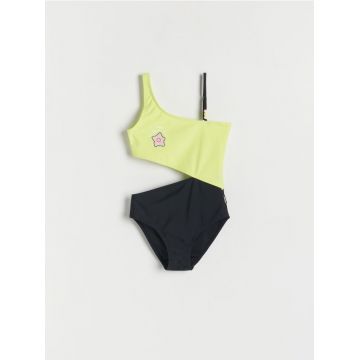 Reserved - GIRLS` SWIMMING SUIT - verde-gălbui